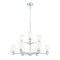 Designers Fountain Cedar Lane 9 Light Modern Brushed Nickel with Clear Etched Glass Shades Chandelier For Dining Rooms D236M-9CH-BN - alternate 1